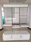 Cutomized Gloss white wooden  cabinet with low iro glass cube